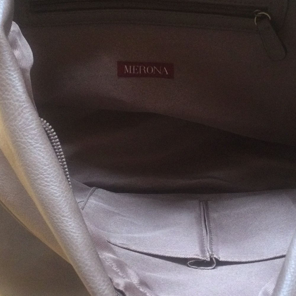 NWT Merona Brown Tan Tote Bag - Picture 4 of 13
